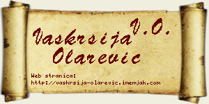 Vaskrsija Olarević vizit kartica